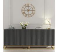 Ripple Dark Grey 200cm Duo Sideboard - Modern Fluted Design