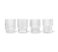 Ripple Glass Set of 4 Clear