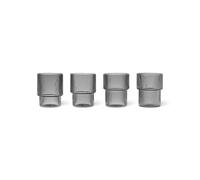 Ripple Glass Small 6ml Set of 4 Smoked