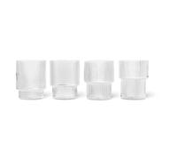 Ripple Glasses - Set of 4 Transparent one size