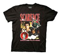 Ripple Junction Men's Scarface Tony Montana T-Shirt - Scarface Fashion Shirt - Scarface Tony Montana Tee - Black - Large
