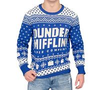 Ripple Junction The Office Dunder Mifflin Blue Christmas Jumper (XX-Large)