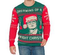 Ripple Junction The Office Dwight Schrute Christmas Beets Christmas Jumper (Medium) Green