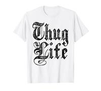 Ripple Junction Thug Life Old English T-Shirt, Men, White, Small