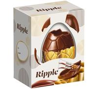 Ripple Luxury Easter Egg 440g - a Luxury Hollow Milk Chocolate Egg With 2 Ripple Bars - the Perfect Treat for Friends or Family - Contains: 1 x Hollow Milk Chocolate Egg, 2 x Ripple Bars