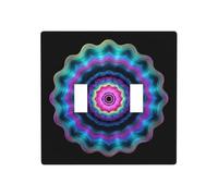 Ripple Mandala Neon Pastel Waves Double Gang Toggle Light Cover Wall Plate Switch Decor Standard Size - 11.4x11.4cm
