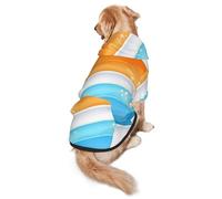 Ripple Pattern Dog Hoodie for Medium and Large Dogs – Soft Polyester Pet Clothes, Suitable for All Seasons