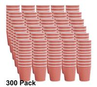 Ripple Red Paper Cups Triple Layer 240Ml/8Oz Insulated Disposable Coffee Drinkware For Hot & Cold Drinks No Lids 300 Pack