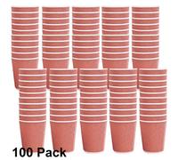 Ripple Red Paper Cups Triple Layer 240Ml/8Oz Insulated Disposable Coffee Drinkware For Hot & Cold Drinks No Lids 100 Pack