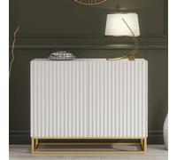 Ripple White 100cm Sideboard - Modern Fluted Design
