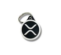 Ripple XRP Keychain Cryptocurrency Logo - Black & White - Perfect for Cryptocurrency XRP token Fans! Made in the USA!