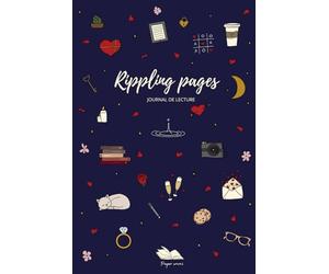 Rippled hearts - Journal de lecture Edition Romance | Collection Doodle Lecture Romantique - Couleur Bleu nuit: Carnet de lecture Spécial Romance à ... de lecture + this or that + livre de l'année