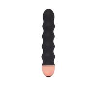 Rippled Silicone Vibrator Black