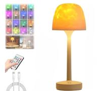 RippleGlow Dual-Mode Ambient Lamp, 16 Color RGB LED Water Ripple Projection Light, USB Rechargeable, 2-in-1 Lamp with Remote & Touch Control, for Bedroom, Parties, Home Décor (1pcs)