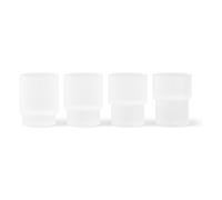 Ripples Glasses - Set of 4 White one size
