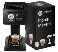 Ripples The Original Maker II, Print on Beverage Foam and Desserts, Plant-Based Ingredients Only, Selfie and Personalized Designs (Machine + Coffee Pod)