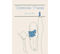 Rippling pages - Journal de lecture: Carnet de lecture à remplir - 100 pages de review + bingo de lecture + objectifs de lecture + this or that + ... - Collection Ruban - Couleur Bleu clair