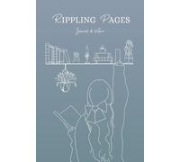 Rippling pages - Journal de lecture: Carnet de lecture à remplir - Intérieur Romance : 100 pages de review + jeux de lecture - Collection Ruban - Couleur Bleu clair