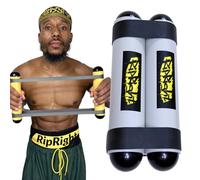 RipRight Premium RipStick Pillz, Workout Equipment for Joint Rehab, Shoulder Strength, Resistance Training, and Muscle Building - 6 Adjustable Resistance Bands (Grey/Black)
