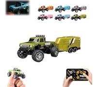 Riprush Mini Monster 1/64, 2026New Off-Road LED Alloy Racer, with LED Lights, 3-Speed Modes, 2.4GHz Racing System, for Ages 14+ Hobbyists and Collectors(Green)