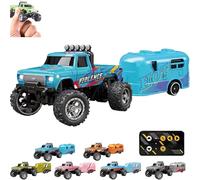 Riprush Mini Monster 1:64 Off-Road LED Alloy Racer, 3-Speed Modes, 360° Flip Rip Rush Alloy Racer with LED Lights, Unleash Adventure, Build Skills (Type F)