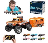 Riprush Mini Monster 1:64 Off-Road LED Alloy Racer,360° Flip Rip Rush Alloy Racer with LED Lights,3-Speed Modes,Built for Stunts,Made to Flex,Unleash Adventure (Orange)