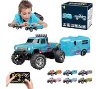 Riprush Mini Monster 1:64 Off-Road LED Alloy Racer,360° Flip Rip Rush Alloy Racer with LED Lights,3-Speed Modes,Built for Stunts,Made to Flex,Unleash Adventure (Sky Blue)