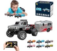Riprush Mini Monster 1:64 Off-Road LED Alloy Racer,360° Flip Rip Rush Alloy Racer with LED Lights,3-Speed Modes,Built for Stunts,Made to Flex,Unleash Adventure (Black)