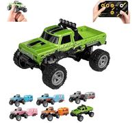 Riprush Mini Monster 1/64, Off-Road LED Alloy Racer, Riprush Mini Monster 1/64, Off-Road LED Alloy Racer, 2.4GHz Racing System, with Trailer, Speed/Steering Adjustable (Green)