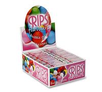 Rips BUBBLE GUM flavour rolling paper 24 rolls full box by Makbros