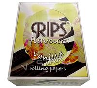 RIPS Flavoured Rolls Cigarette Rolling Papers 4 Meter Long Full Box 24 Packs (Vanilla)