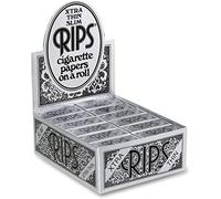Rips Rolling Paper - Black Xtra Thin Slim 24 Packs