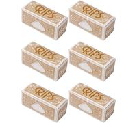 RIPS Slim Natural Rolling Papers on a Roll - 6 Pack - Premium Quality, Unrefined, Eco-Friendly, Made in the UK - Ideal for Smooth, Slow-Burning Joints - Convenient and Easy to Use for Rolling Experts