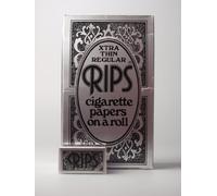 RIPS XTRA THIN REGULAR PAPER CIGARETTE PAPERS ROLLS(BLACK SILVER) - 6 ROLLS BY TRENDZ