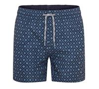 RIPT Boy's Quick Dry UV 50 Sun Protection Peach Finish Swimming Swim Shorts Trunks, Airforce Blue Diamond Print, 9-10 Years