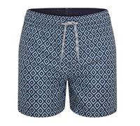 RIPT Boy's Quick Dry Uv 50 Sun Protection Peach Finish Swim Shorts Trunks, Pale Blue Diamond Print, 9-10 Years