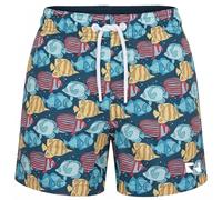 RIPT Boys Swim Shorts Quick Dry Board Shorts with Mesh Lining Drawstring Waist UV 50 Sun Protection Surfing Swimming Trunks (Blue/Yellow, 11-12 Years)