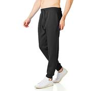RIPT Men’s Fleece Joggers with Drawstring Waist Cuffed Tracksuit Bottoms with Pockets Soft Touch Sweatpants for Gym & Loungewear (Black, L)