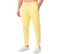 RIPT Men’s Fleece Joggers with Drawstring Waist Cuffed Tracksuit Bottoms with Pockets Soft Touch Sweatpants for Gym & Loungewear (Yellow, XL)
