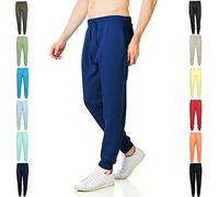 RIPT Men’s Fleece Joggers with Drawstring Waist Cuffed Tracksuit Bottoms with Pockets Soft Touch Sweatpants for Gym & Loungewear (Navy, M)