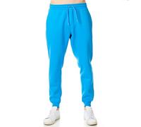 RIPT Men’s Fleece Joggers with Drawstring Waist Cuffed Tracksuit Bottoms with Pockets Soft Touch Sweatpants for Gym & Loungewear (Blue Aster, XL)