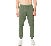 RIPT Men’s Fleece Joggers with Drawstring Waist Cuffed Tracksuit Bottoms with Pockets Soft Touch Sweatpants for Gym & Loungewear (Army, XL)