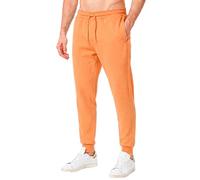 RIPT Men’s Fleece Joggers with Drawstring Waist Cuffed Tracksuit Bottoms with Pockets Soft Touch Sweatpants for Gym & Loungewear (Orange, XXL)
