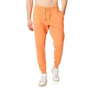 RIPT Men’s Fleece Joggers with Drawstring Waist Cuffed Tracksuit Bottoms with Pockets Soft Touch Sweatpants for Gym & Loungewear (Orange, XL)