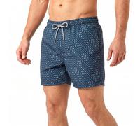 RIPT Men’s Quick Dry Swim Shorts with Mesh Lining Drawstring Waist UV50 Sun Protection Beach & Swimming Trunks (Airforce Blue Diamond Print, M)