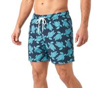 RIPT Men’s Quick Dry Swim Shorts with Mesh Lining Drawstring Waist UV50 Sun Protection Beach & Swimming Trunks (Navy/Turquoise, XL)
