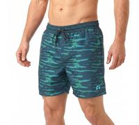RIPT Men’s Quick Dry Swim Shorts with Mesh Lining Drawstring Waist UV50 Sun Protection Beach & Swimming Trunks (Blue/Green Tie Dye, XXL)