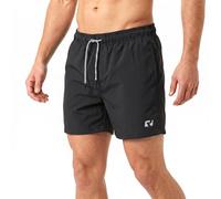 RIPT Men’s Quick Dry Swim Shorts with Mesh Lining Drawstring Waist UV50 Sun Protection Beach & Swimming Trunks (Black, XXL)