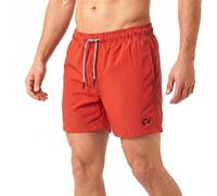 RIPT Men’s Quick Dry Swim Shorts with Mesh Lining Drawstring Waist UV50 Sun Protection Beach & Swimming Trunks (Red, M)