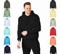 RIPT Men's Essentials Performance Hooded Soft Touch Lougewear Sweatshirt Hoody, Black, XXL